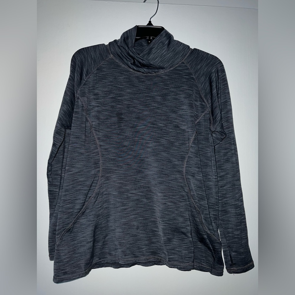 Women’s Grey Spandex Turtleneck Long Sleeved Top / Medium